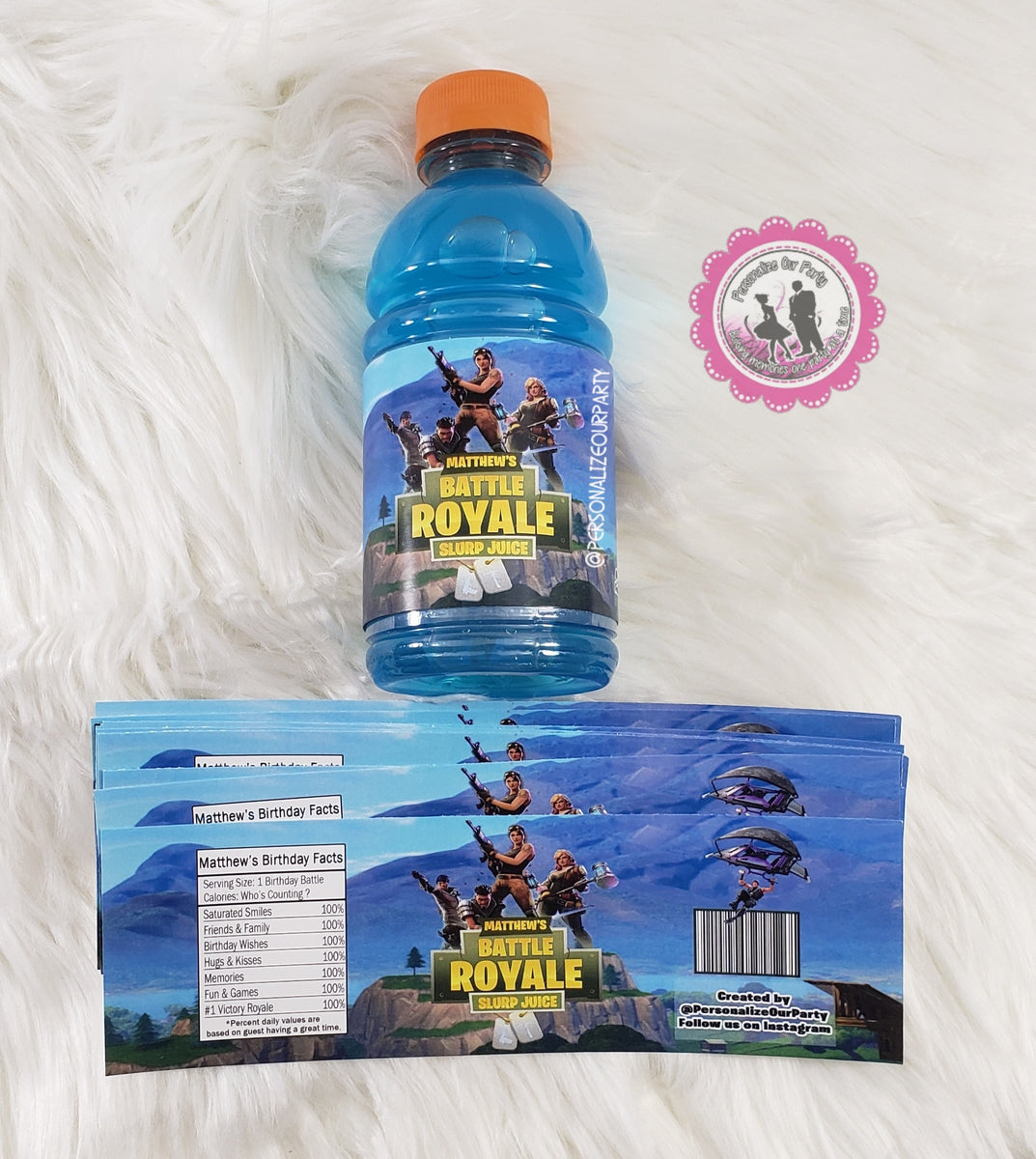 Fortnite – Water Bottle Label – Printable - 3Grafik