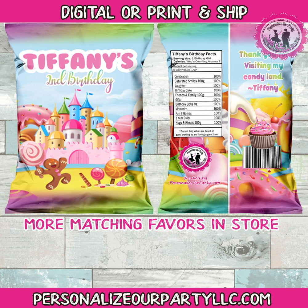 Gumball Candy Bag Toppers | Custom Candy Bags | Kids Birthday Party Favors