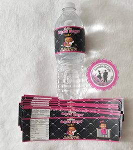 boss baby girl baby shower water bottle label-boss baby girl favors-boss baby shower favors-digital-printed-boss baby girl-boss baby party