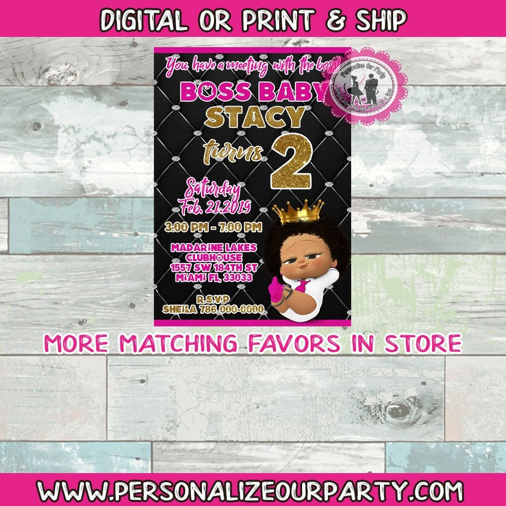 Boss baby best sale invitations girl