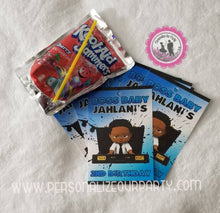 Load image into Gallery viewer, African american boss baby boy juice pouch labels-digital file or 1 dozen printed stickers