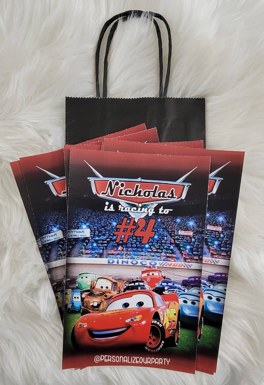 Amazon.com: 24PC Disney Cars Goodie Bags Party Favor Bags Gift Bags : Home  & Kitchen